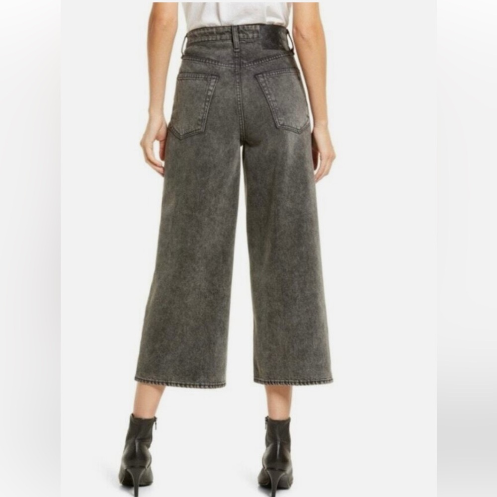 Gray Wide-Leg Jeans